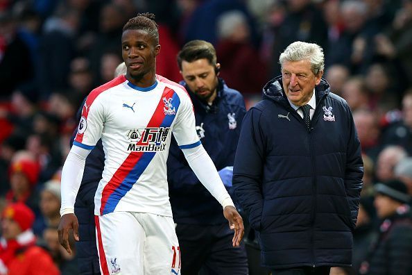 Wilfried Zaha and Roy Hodgson