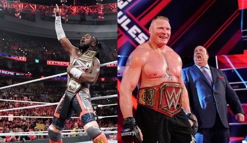 Kofi Kingston and Brock Lesnar