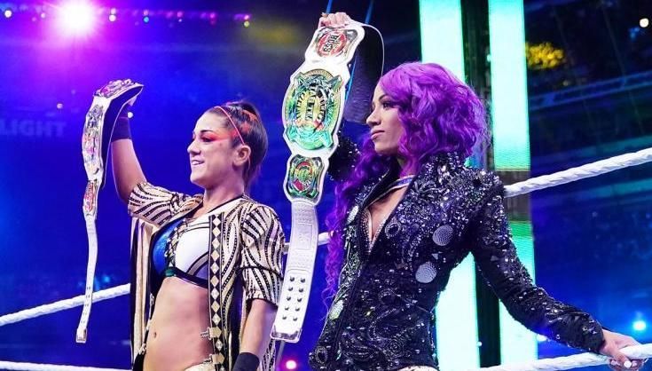 Bayley and Sasha Banks