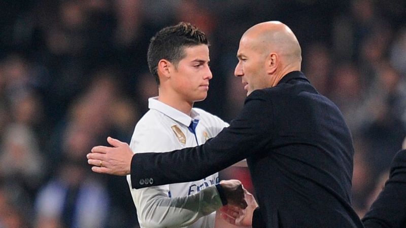 Zinedine Zidane and James Rodriguez