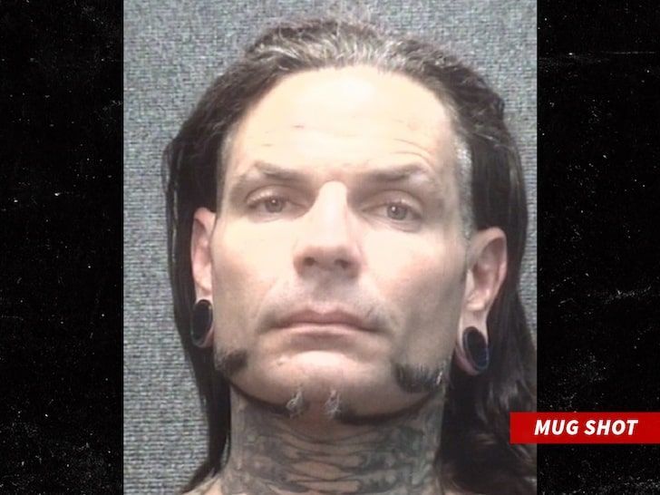 Jeff Hardy's mugshot, posted shortly after his arrest on Saturday afternoon.