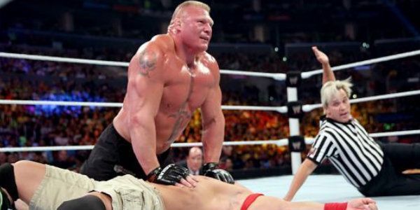 Brock Lesnar&#039;s shockingly easy defeat of John Cena had the fans in stunned silence.