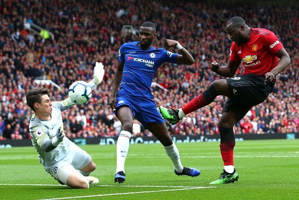 Romelu Lukaku in action for Manchester United