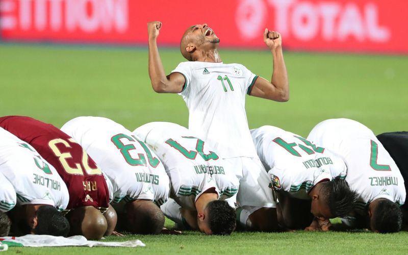 The Desert Foxes of Algeria celebrate their victory