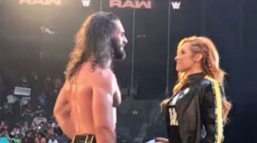 Seth Rollins and Becky Lynch