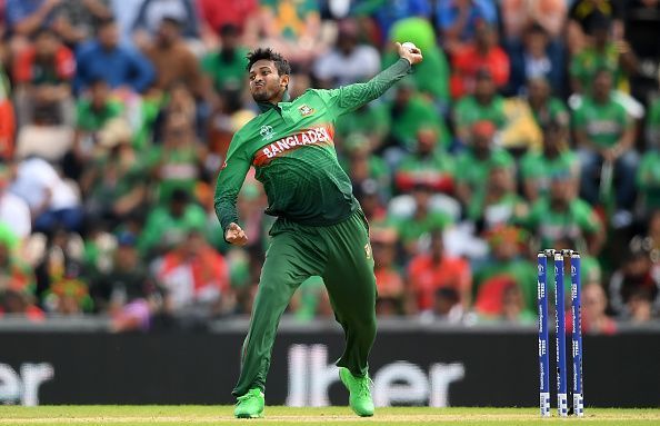 Shakib Al Hasan in action