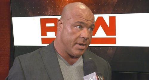 Kurt Angle's last match in WWE was against Baron Corbin