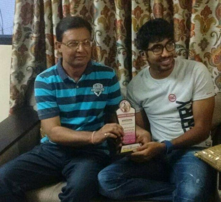 Kumar Mehta with Bumrah