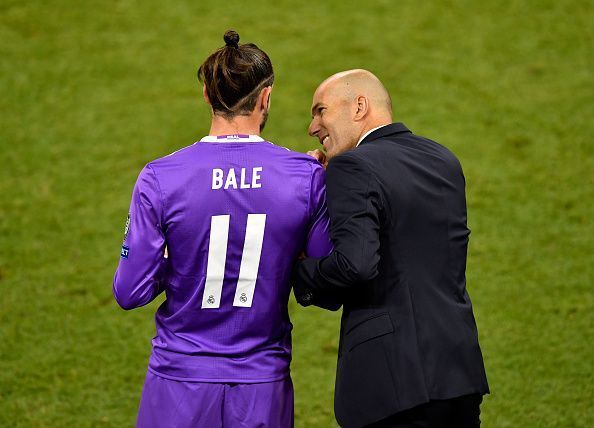 Gareth Bale and Zinedine Zidane