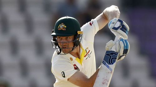 Cameron Bancroft in action for Australia in an Ashes warm-up match