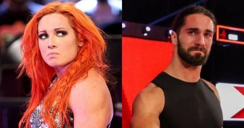 Becky Lynch and Seth Rollins