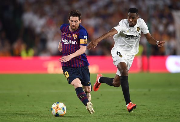 Lionel Messi in action for Barcelona.