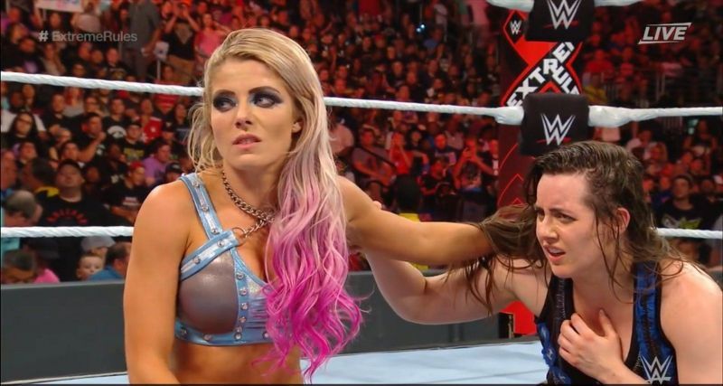 Alexa Bliss and Nikki Cross lost to Bayley at Extreme Rules