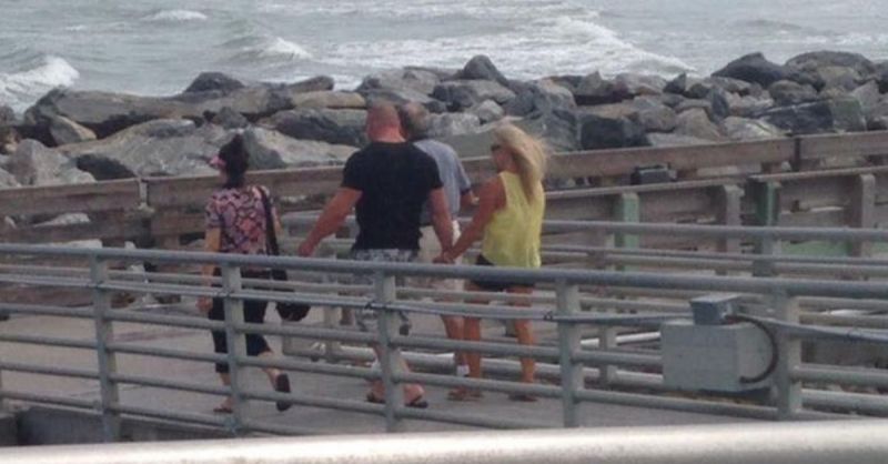 Lesnar and Sable out for a walk