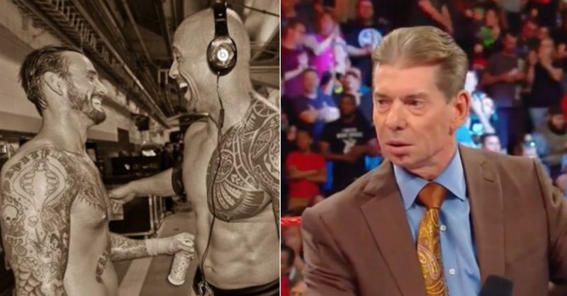 CM Punk, The Rock and Vince McMahon