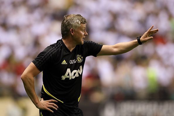 Ole Gunnar Solskjaer during the game against Tottenham Hotspur