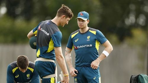 Cameron Bancroft and Steve Smith