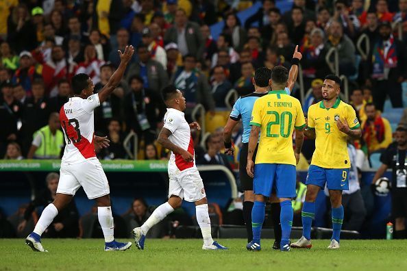 Gabriel Jesus was given his marching orders in the 70th minute