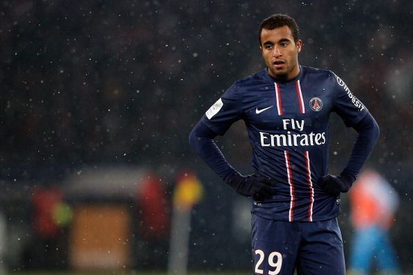 A young Lucas Moura in action for Paris Saint-Germain