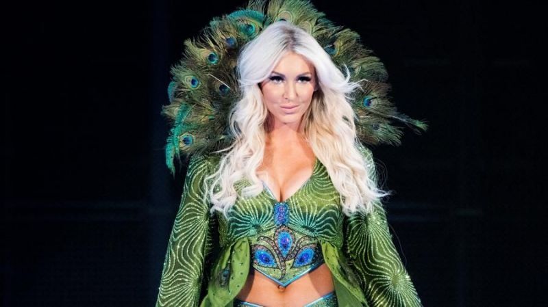 Charlotte Flair makes her entrance to the ring