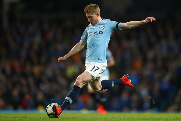 Kevin De Bruyne in action for Manchester City