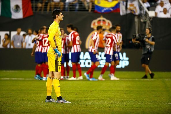 Courtois conceded five goals in the first half