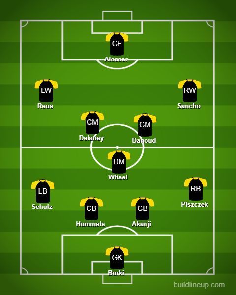 Dortmund could also look to crowd the midfield in a 4-3-3