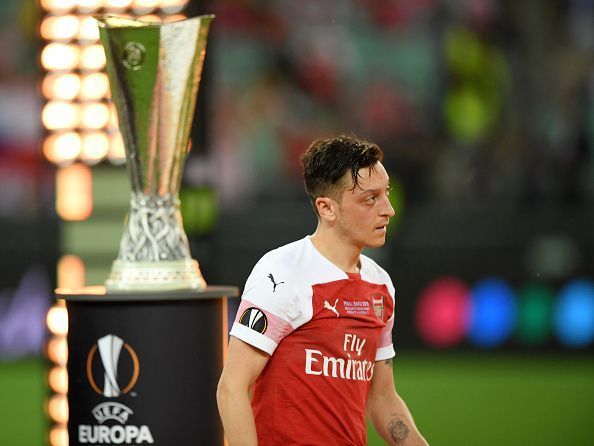 Mesut Ozil after facing a 4-1 defeat against Chelsea - UEFA Europa League Final