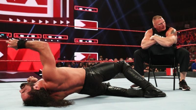 Brock Lesnar enjoys a breather