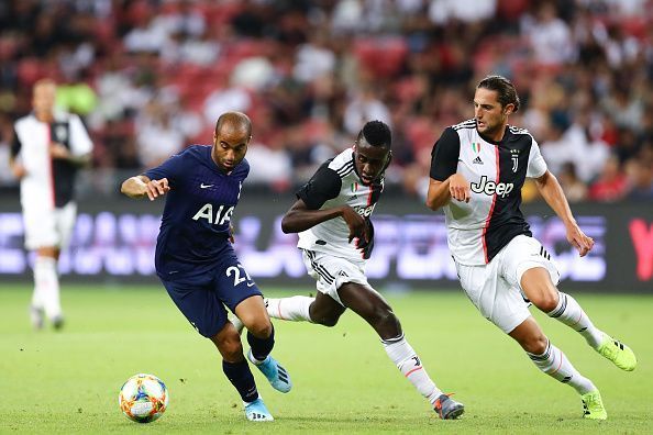 Juventus played Tottenham Hotspur in the first game