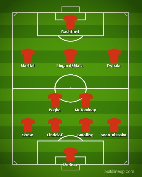 Paulo Dybala occupying the right flank.