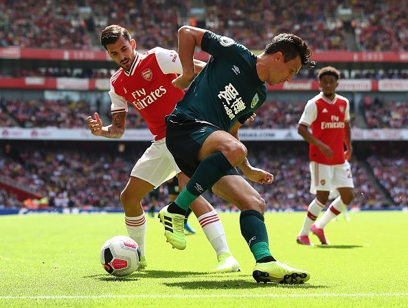 Ceballos in action against Burnley