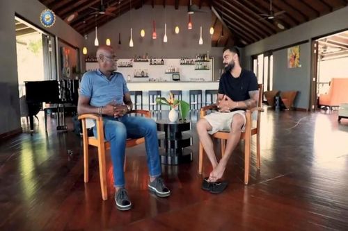 Sir Viv Richards and Virat Kohli during the interview