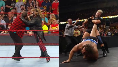 The Fiend and Jack Swagger adopting famous moves