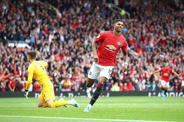 Rashford converted his penalty before scoring a second