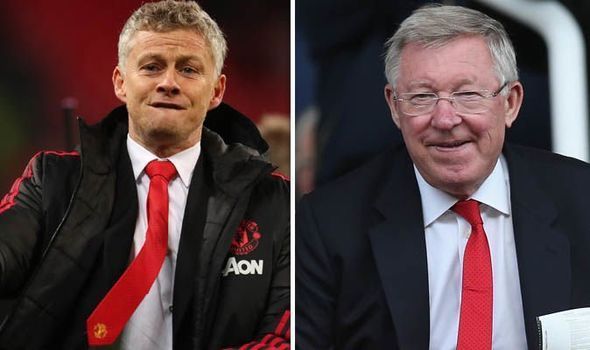 The apprentice (Ole Gunnar Solskjaer) and the master (Alex Ferguson)