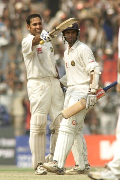 VVS Laxman and Rahul Dravid at Eden Gardens