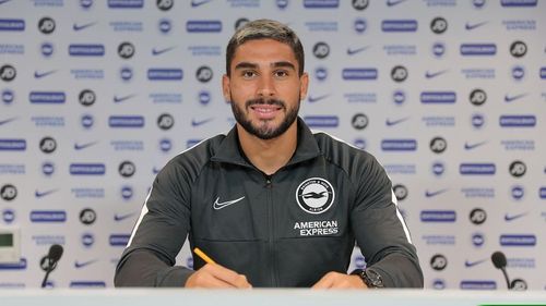 Maupay was unveiled as a Brighton player in a Â£20m move on Monday