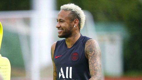 PSG forward Neymar in training