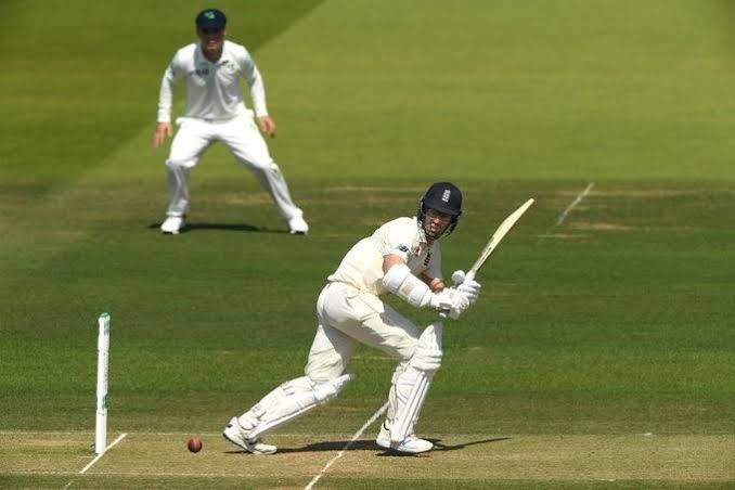 Jack Leach plays one to the on-side.