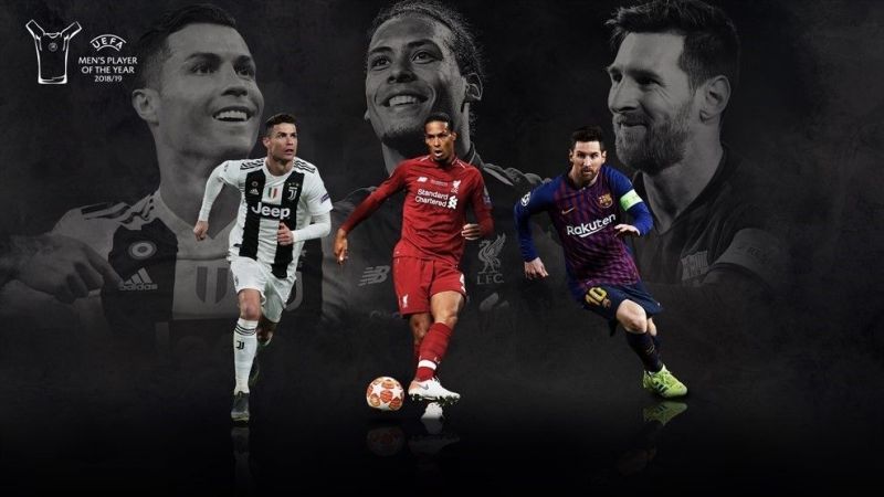 One of Messi, Ronaldo and Van Dijk will be crowned as the UEFA Men&#039;s best player 2019. (Image Courtesy: UEFA.com)