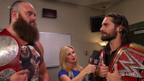 Braun Strowman and Seth Rollins