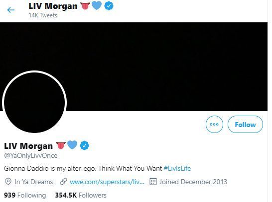 Liv Morgan's Twitter profile