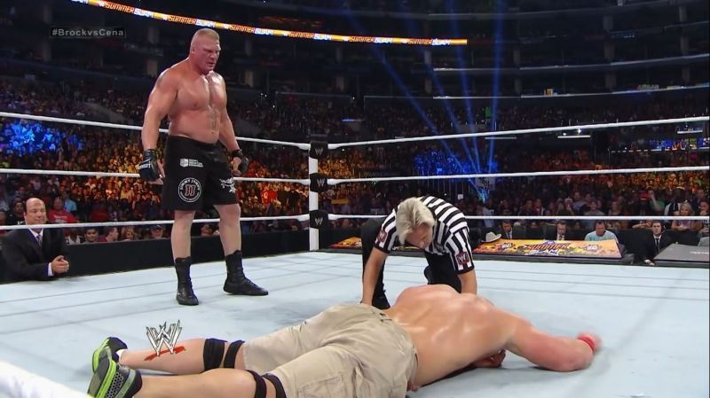 Lesnar destroys Cena