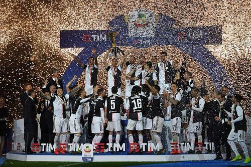 Juventus celebrate their 35th Serie A title