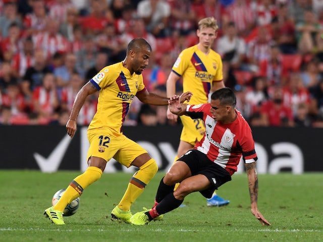 Garcia dispossesses substitute Rafinha during an action-packed evening for the midfielder