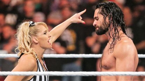 Lacey Evans got involved in Seth Rollins' rivalry with Baron Corbin