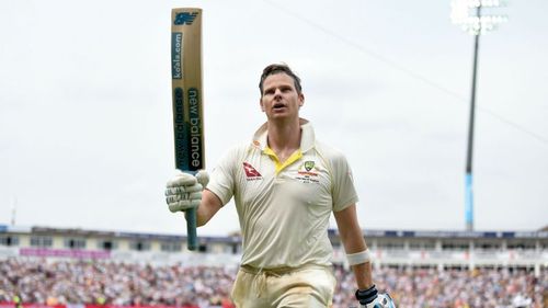 Steve Smith salutes the crowd