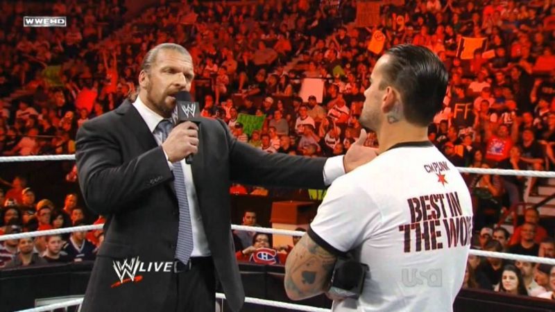 Punk with Triple H back in 2011