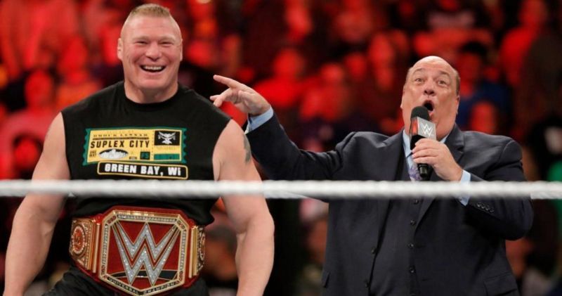 Paul Heyman and Brock Lesnar